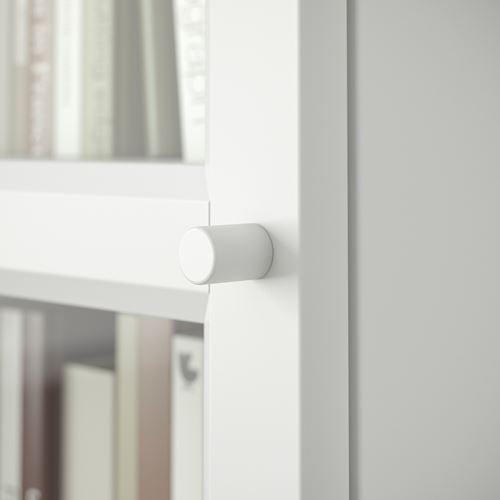 IKEA - BILLY, bookcase with glass door, white, 40x30x237 cm