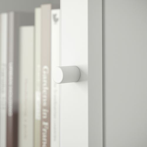 IKEA - BILLY, bookcase with glass door, white, 40x30x237 cm