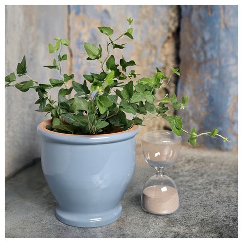 IKEA - TRUMPETBUSKE, stoneware plant pot, blue, 15 cm