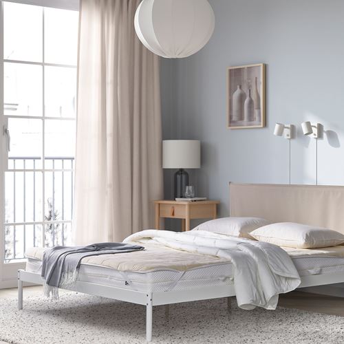 IKEA - KEJSAROLVON, mattress protector, beige/blue, 140x200 cm