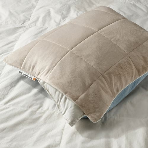 IKEA - KEJSAROLVON, pillow protector, beige/blue, 50x60 cm