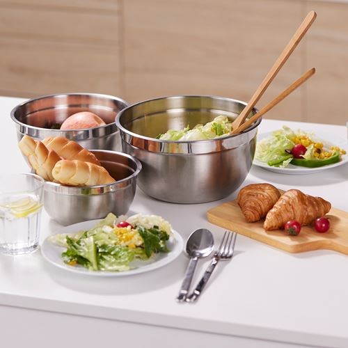 IKEA - CIKLID, çelik saklama kabı seti, paslanmaz çelik