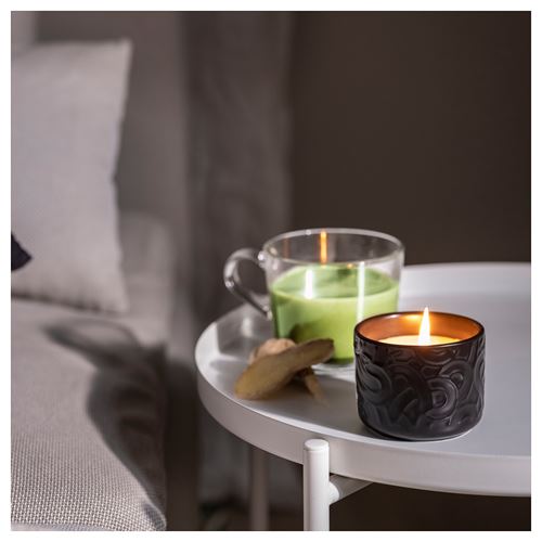 IKEA - SÖTRÖNN, scented candle in pot, black, 25 hr