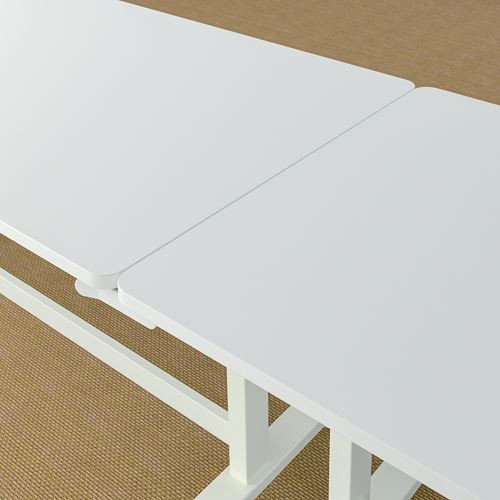 IKEA - MITTZON, folding table with wheels, white, 140x70 cm