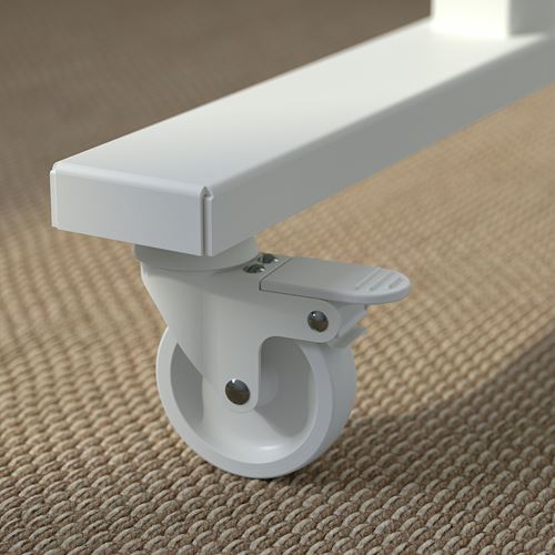 IKEA - MITTZON, folding table with wheels, white, 140x70 cm