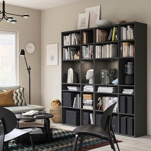 IKEA - VIHALS, open storage unit, dark grey, 190x37x200 cm