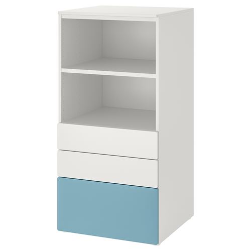 IKEA - PLATSA/SMASTAD, children's bookcase, white-blue, 60x57x123 cm