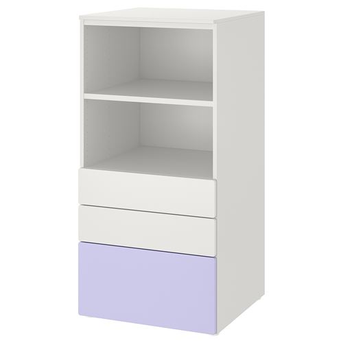 IKEA - PLATSA/SMASTAD, children's bookcase, white-lilac, 60x57x123 cm