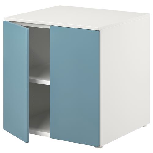 IKEA - PLATSA/SMASTAD, children's cabinet, white-blue, 60x57x63 cm