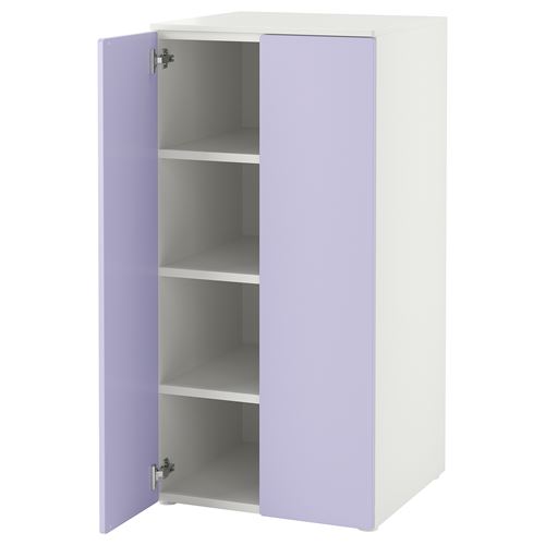 IKEA - PLATSA/SMASTAD, children's cabinet, white-lilac, 60x57x123 cm