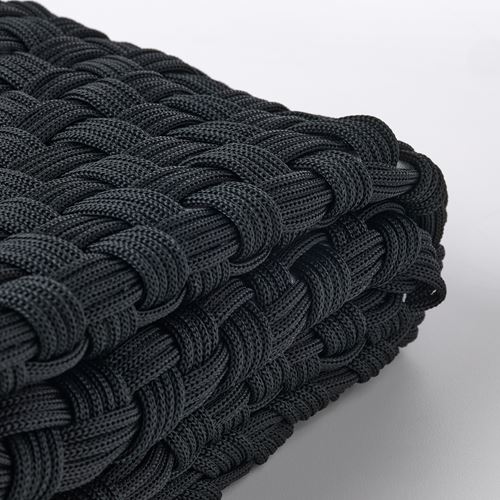 IKEA - TOFTÖ, lace pillow cover, black, 50x50 cm