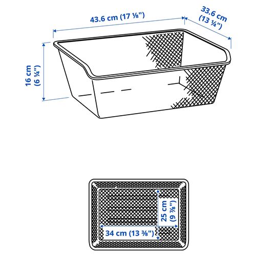 IKEA - KOMPLEMENT, tel sepet, beyaz, 50x35 cm