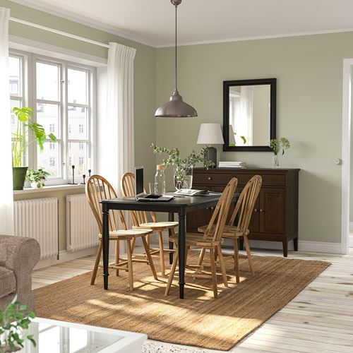 IKEA - DANDERYD/SKOGSTA, kitchen table set, black-acacia, 4 chairs