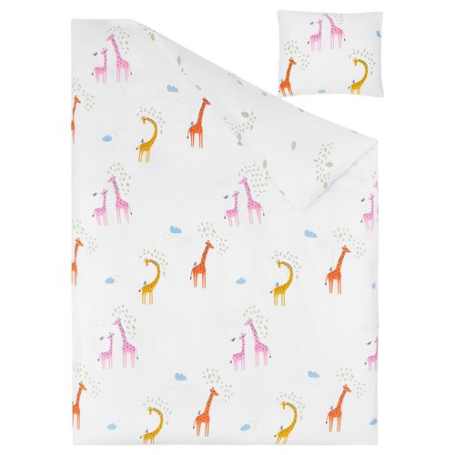 IKEA - BERGFINK, çocuk nevresim takımı, çok renkli, 150x200/50x60 cm