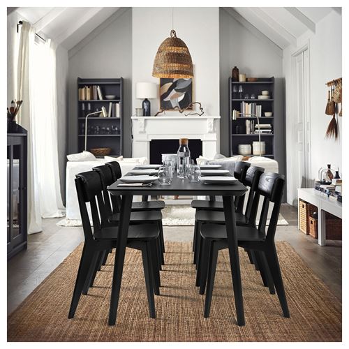IKEA - LISABO, dining table, black, 200x78 cm