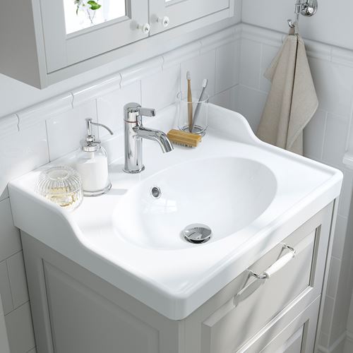 IKEA - TANNFORSEN/RUTSJÖN, wash-basin and cabinet, white, 102x49x74 cm