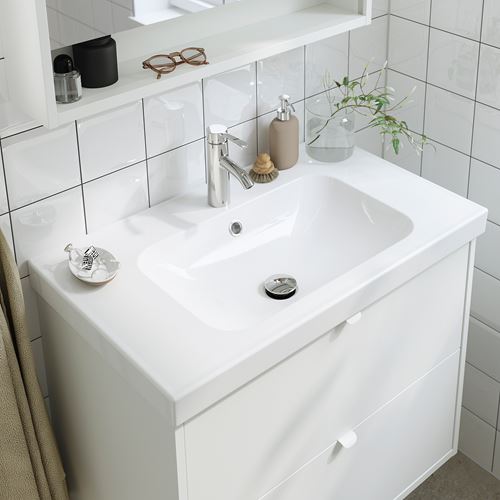 IKEA - HAVBACK/ORRSJÖN, lavabo dolabı kombinasyonu, beyaz, 82x49x69 cm