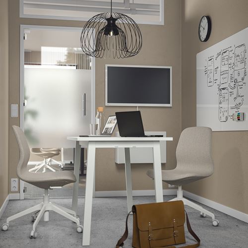 IKEA - MITTZON, desk, white, 140x68x75 cm