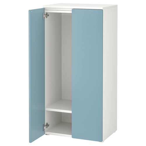 IKEA - PLATSA/SMASTAD, children's wardrobe, white-blue, 60x42x123 cm