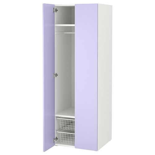 IKEA - PLATSA/SMASTAD, children's wardrobe, white-lilac, 60x57x181 cm