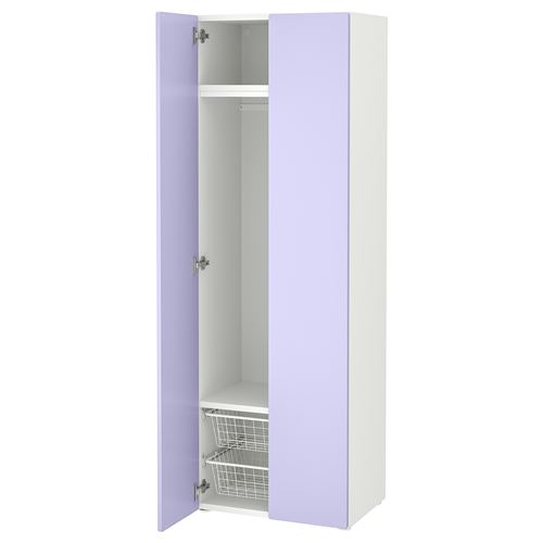 IKEA - PLATSA/SMASTAD, children's wardrobe, white-lilac, 60x42x181 cm