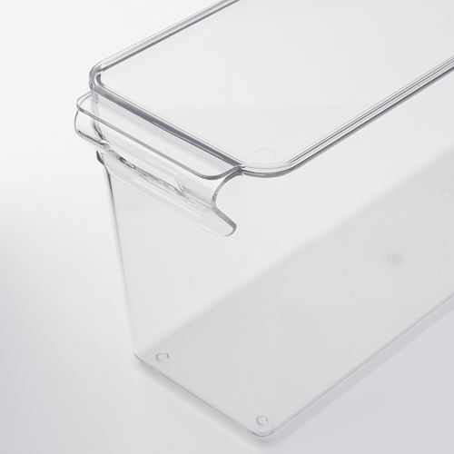 IKEA - KLIPPKAKTUS, storage box for fridge, transparent, 32x10x15 cm