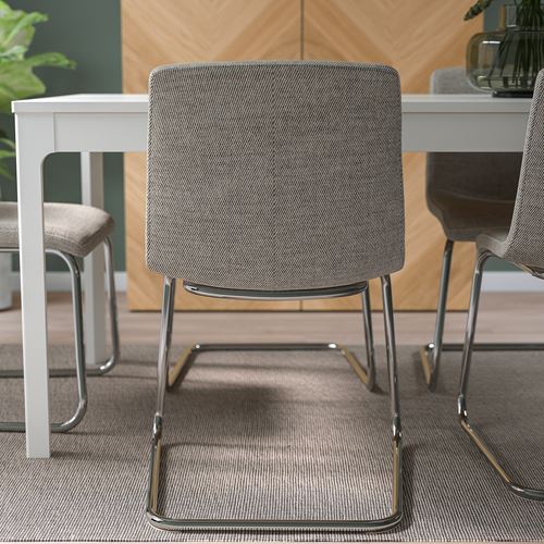 IKEA - LUSTEBO, upholstered chair, viarp Beige-brown