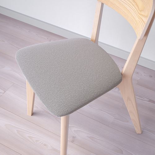 IKEA - LISABO, upholstered wooden chair, ash-Tallmyra white black