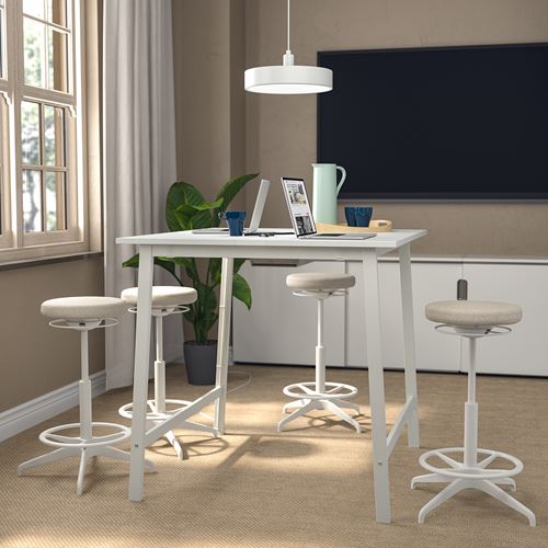 IKEA - MITTZON, desk, white, 140x108x105 cm