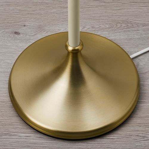 IKEA - FLYGHÖJD, floor lamp, brass-beige