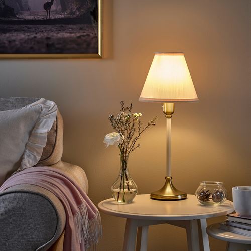 IKEA - FLYGHÖJD, abajur, pirinç-bej, 54 cm