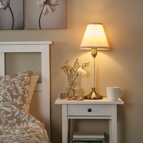 IKEA - FLYGHÖJD, abajur, pirinç-bej, 54 cm