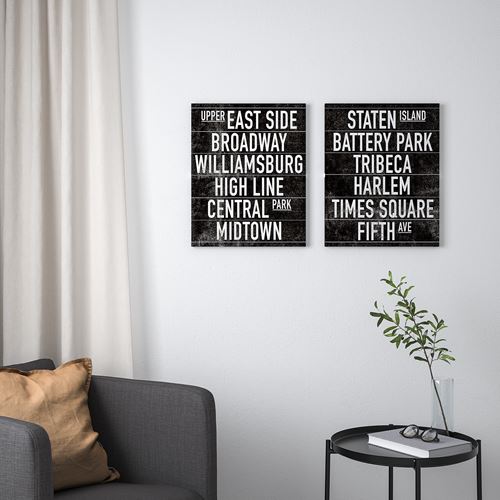 IKEA - PJATTERYD, resim, çok renkli, 40x50 cm
