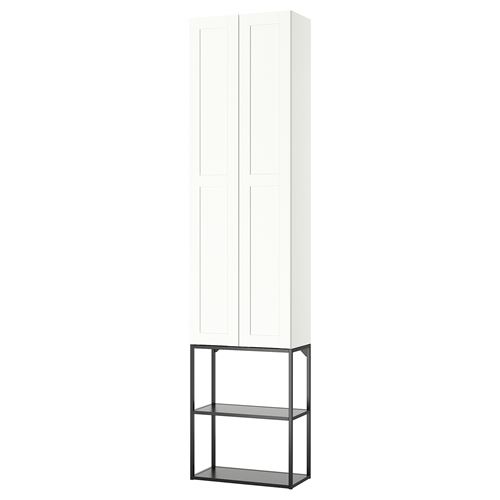 IKEA - ENHET, shelving unit, white/anthracite, 60x32x255 cm