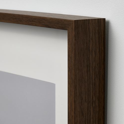 IKEA - SANNAHED, photo frame, walnut effect, 50x50 cm