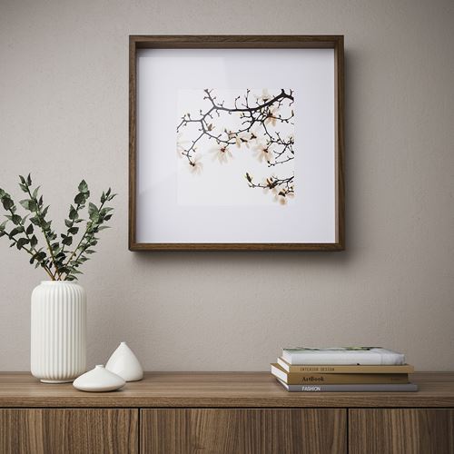 IKEA - SANNAHED, photo frame, walnut effect, 50x50 cm