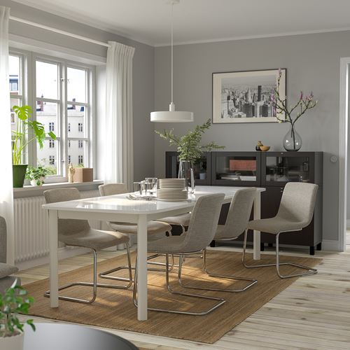 IKEA - STRANDTORP, extendable dining table, white, Seats 4-10