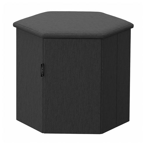 IKEA - KJUGE, pouffe with storage, knisa dark grey