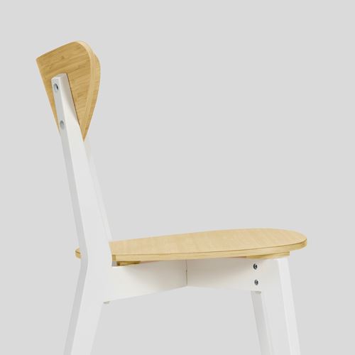 IKEA - NORDMYRA, wooden chair, bamboo/white