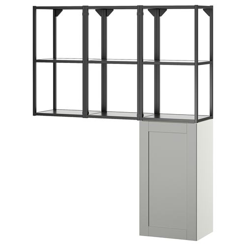 IKEA - ENHET, shelving unit, gray-anthracite, 120x32x150 cm