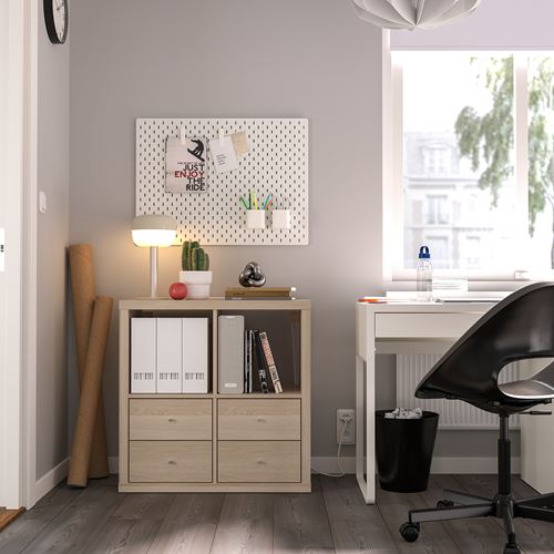 IKEA - KALLAX, Open Shelving Unit, white stained oak effect, 77x77 cm