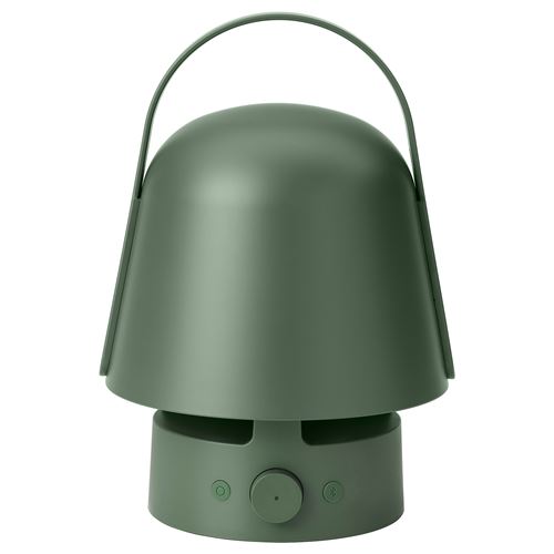 IKEA - VAPPEBY, bluetooth speaker lamp, green, 25x17 cm