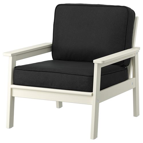 IKEA - BONDHOLMEN, garden armchair, white-beige