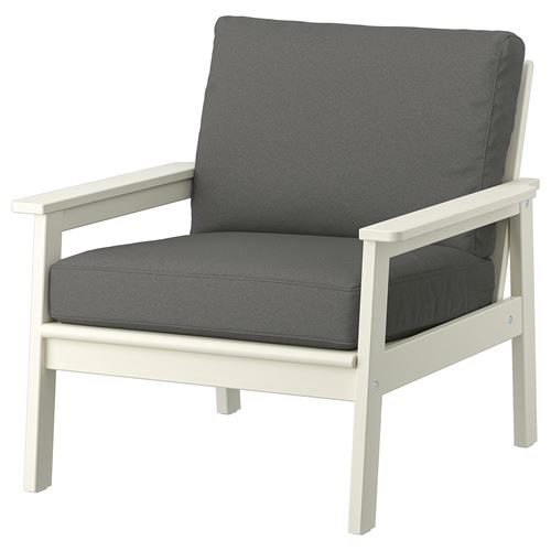 IKEA - BONDHOLMEN, garden armchair, white-beige