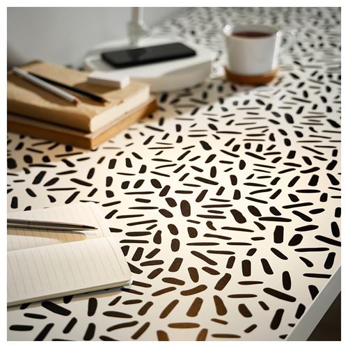 IKEA - LAGKAPTEN, desk table top, white/black, 140x60 cm