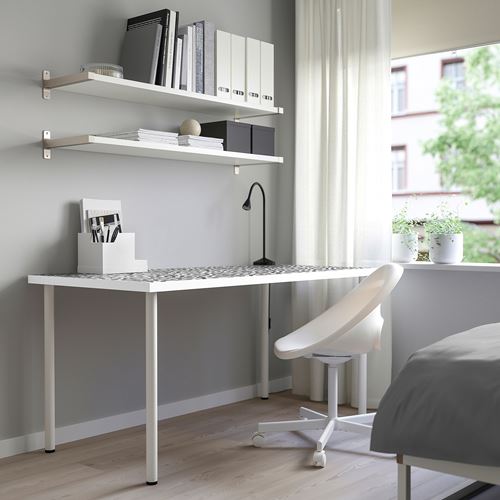 IKEA - LAGKAPTEN/ADILS, desk, white/black, 140x60 cm