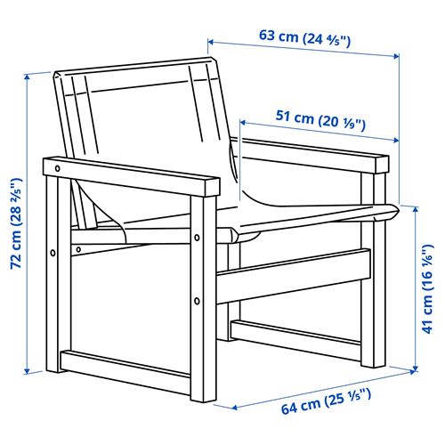 IKEA - SJALSÖ, tekli koltuk, bej-çam