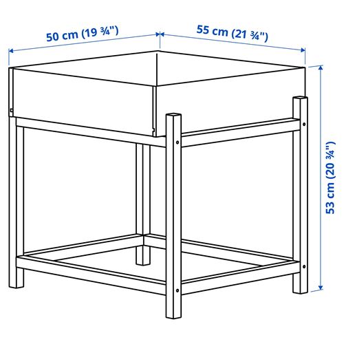 IKEA - PRIMARSKOG, çiçeklik, çam, 53 cm