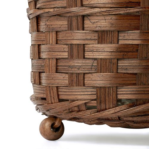 IKEA - KLIBBAL, bamboo plant pot, brown, 15 cm