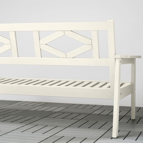 IKEA - BONDHOLMEN, garden bank, white-beige